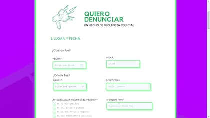 Se debe rellenar un formulario para dejar testimonio de la denuncia (no legal)