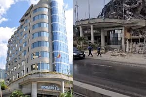 Se derrumbó un hotel de lujo en Venezuela, donde aseguran que había familiares de dos equipos de béisbol