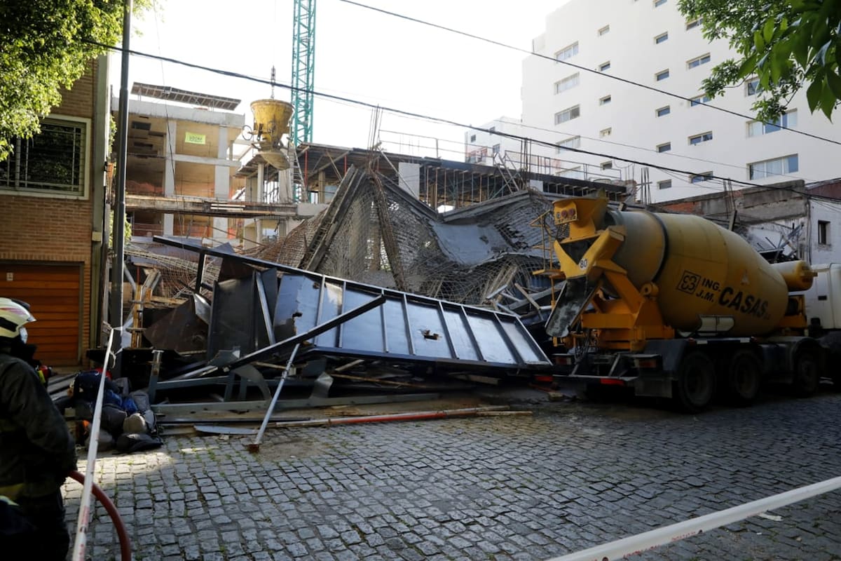 Se derrumbó una obra en construcción en Belgrano y un obrero sufrió traumatismo de cráneo