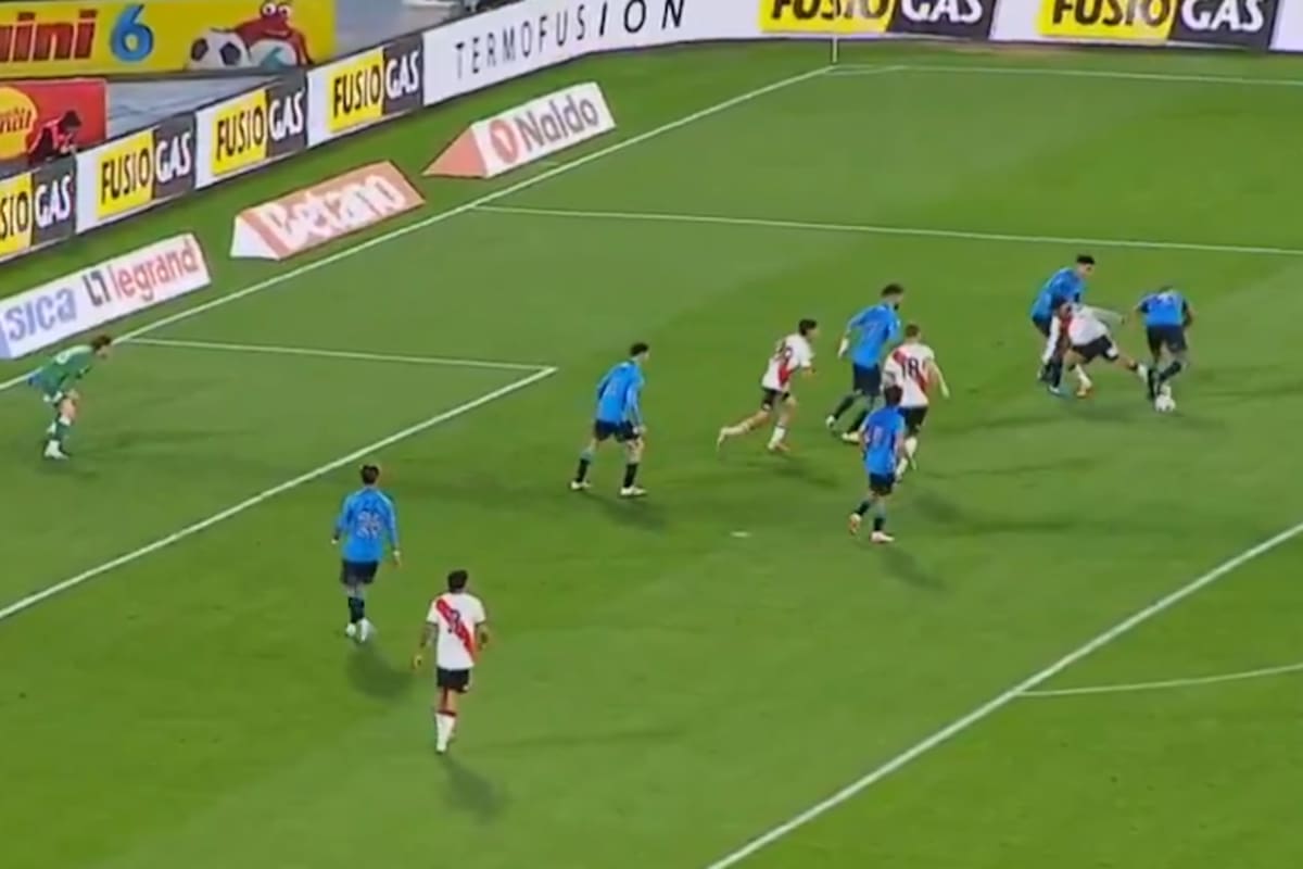 Se desató una polémica a partir del primer gol de River ante Belgrano