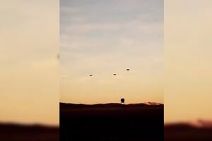 Se difundió un video en el que se ven ovnis (Captura video)