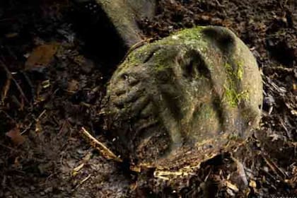 Se encontraron, entre otros artefactos, vasijas talladas con detalle y decoradas con serpientes y otras figuras. Foto: cortesía National Geographic.