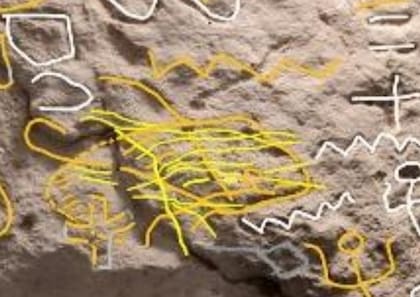 Se encontró una segunda referencia a Moisés dentro de la mina, pero los investigadores no tienen claro el contexto (Foto: Gentileza Universidad Johannes Gutenburg de Maguncia)