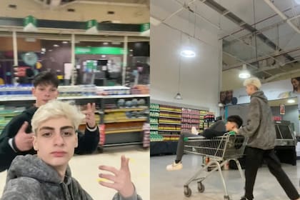 Se escondieron en una góndola de supermercado, pasaron la noche solos ahí y se volvieron virales