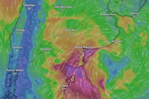 Se espera que el ciclón provoque intensas ráfagas de viento, principalmente en el sur bonaerense