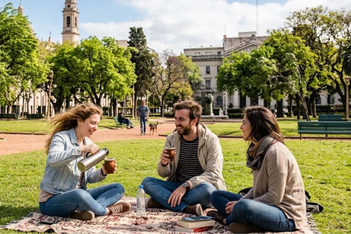 Se espera que la primavera debute con viento y mínimas bajas (foto ilustrativa generada con IA)