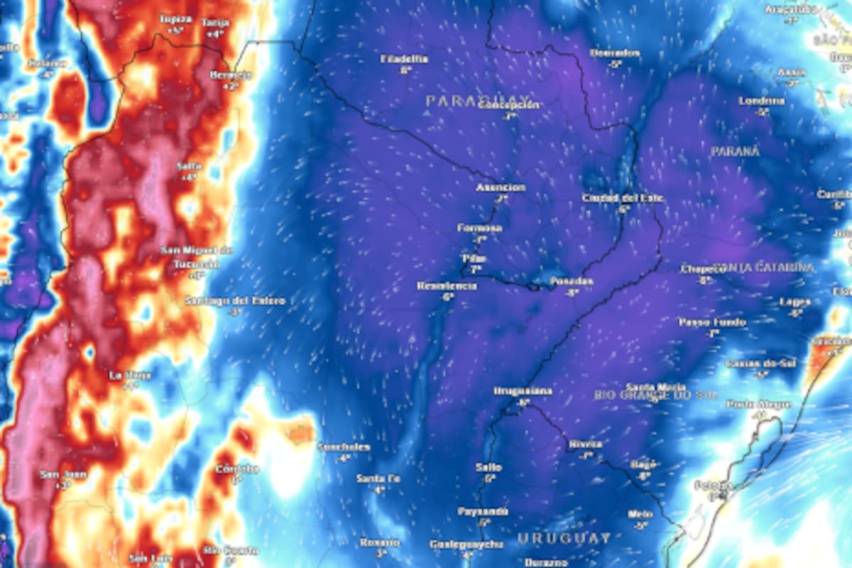 Se espera un frente frío para este martes 15 de julio