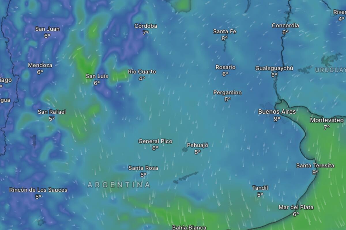 Se esperan fuertes vientos en distintas partes del país, especialmente en el norte