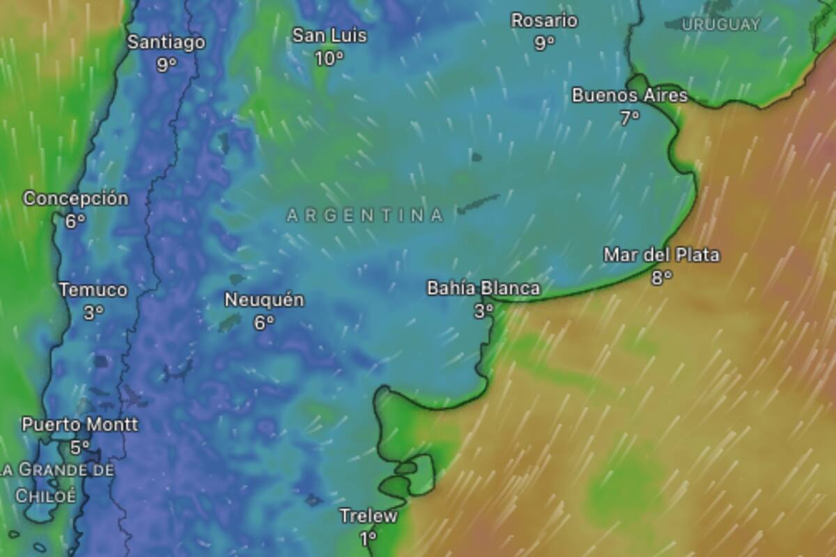 Se esperan fuertes vientos en el sur del país este viernes
