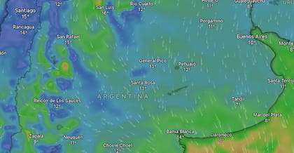 Se esperan fuertes vientos en la Provincia este miércoles