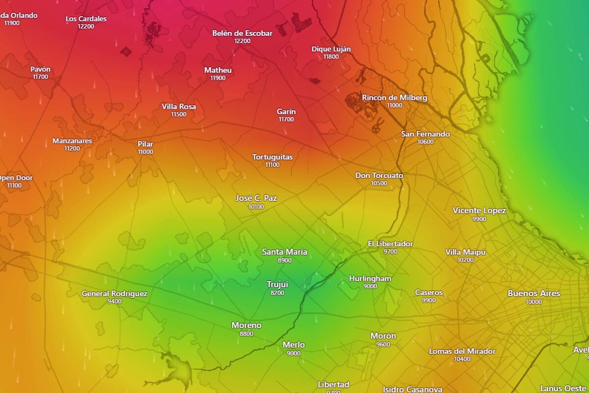 Se esperan lluvias para este fin de semana en Buenos Aires, con el pico hacia el viernes a la noche y el sábado