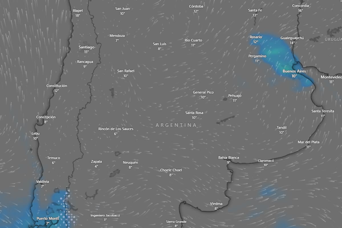 Se esperan lluvias sobre Buenos Aires este domingo