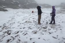 Fin de semana con nevadas inusuales, granizo y graupel