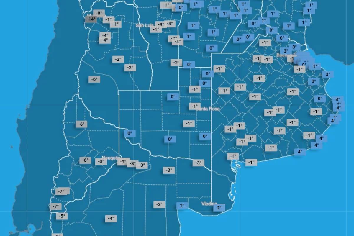 Se esperan temperaturas gélidas en los próximos días en varios puntos del país