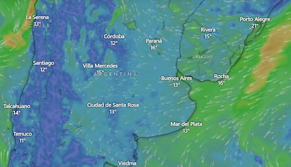 Se esperan tormentas en Córdoba, Santa Fe, Entre Ríos y el sur de Santiago del Estero