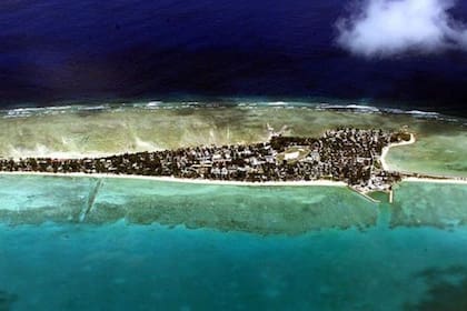 La república oceánica de Kiribati, cuya capital es South Tarawa, es el primer país en recibir la Navidad y el Año Nuevo