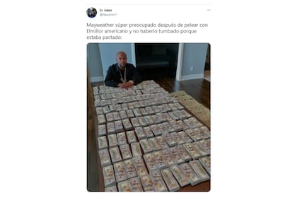 Se estima que Mayweather ganó aproximadamente 100.000.000 de dólares