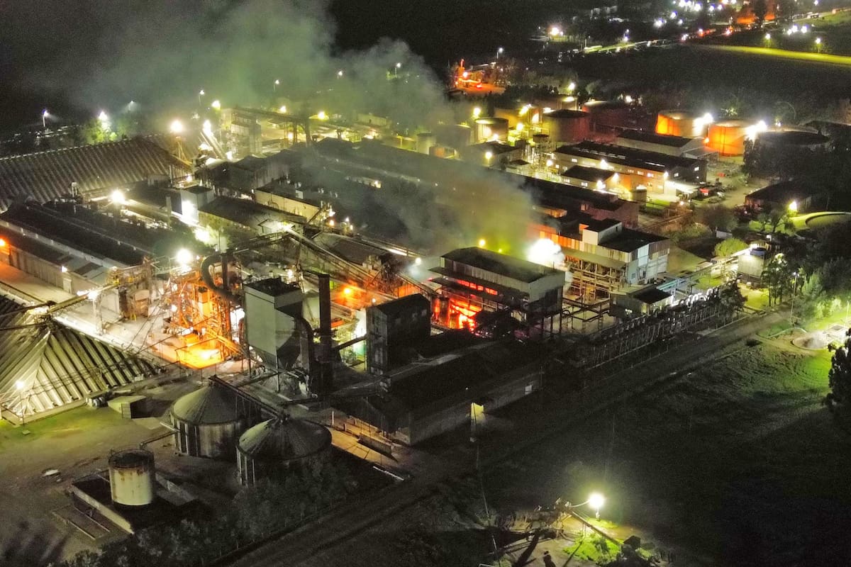 Se incendió una planta de Vicentin