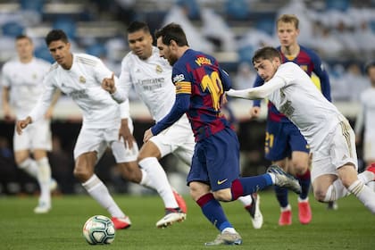 Barcelona vs. Real Madrid, con Lionel Messi en la cancha y por la liga de España.