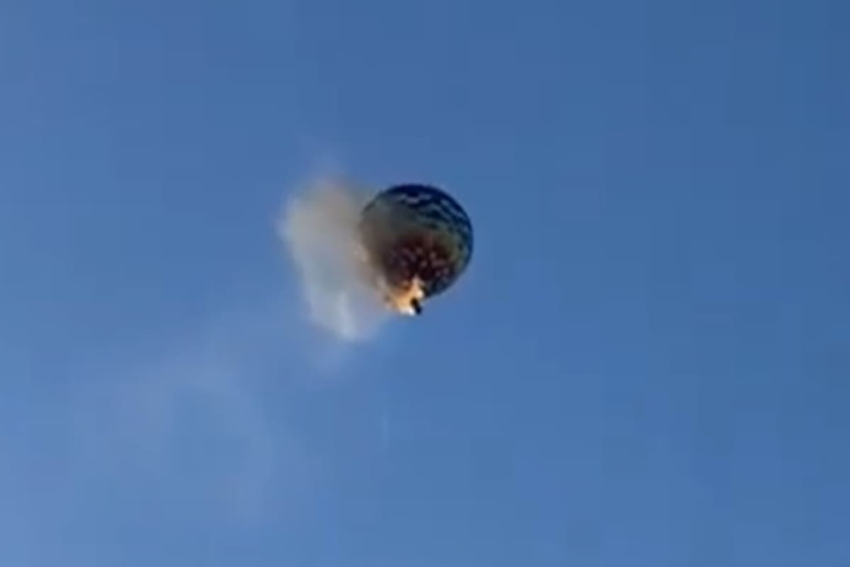 Se prendió fuego un globo aerostático en Brasil