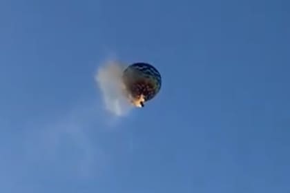 Se prendió fuego un globo aerostático en Brasil