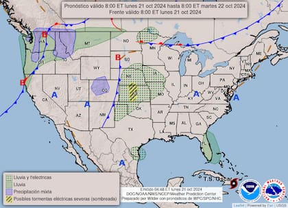 Se prevé clima frío en el noroeste de EE.UU.; la lluvia y las bajas temperaturas afectarán los estados de Washington y Oregón este lunes 21 de octubre.
