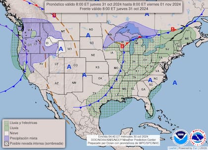 Se prevé un Halloween cálido y seco en algunos estados, mientras que en otros podría nevar y haber tormentas