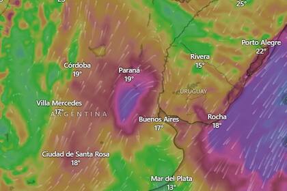 Se prevé una jornada lluviosa y ventosa