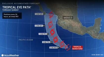 Se preveía que el recorrido inicial afectara a las zonas de Oaxaca y Guerrero en México