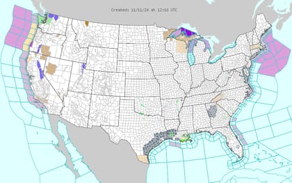 Se prevén lluvias en el norte de California: precipitaciones moderadas a intensas afectarán zonas costeras debido al río atmosférico.