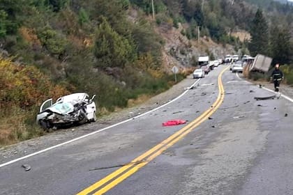 Se produjo un fuerte choque sobre ruta 40 en la zona del arroyo Melgarejo, lago Gutiérrez