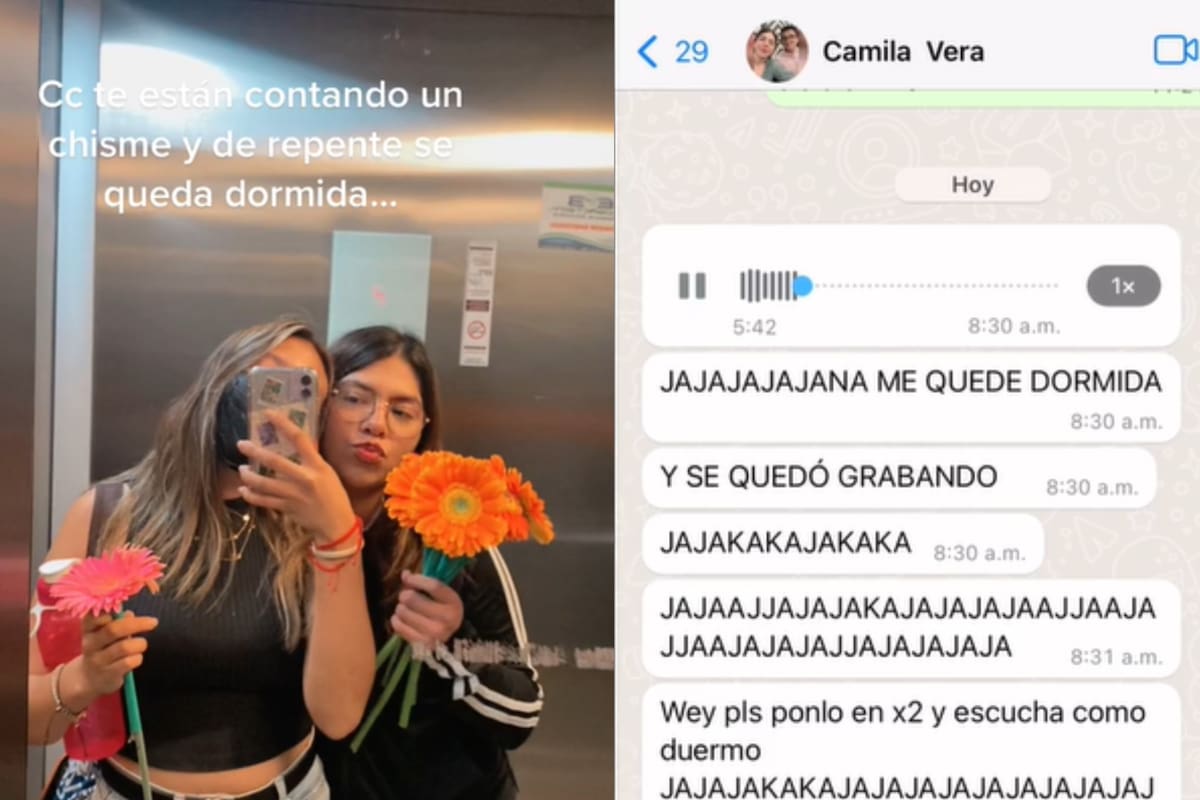 Se quedó dormida mientras grababa un audio (Captura video)