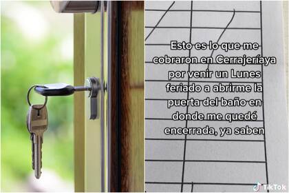 Se quedó encerrada en el baño el lunes feriado, mostró en las redes lo que le cobró el cerrajero y dejó a todos atónitos