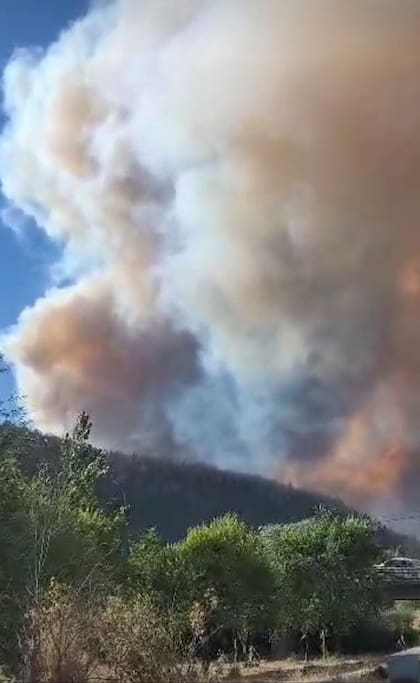 Se reactivó esta tarde el incendio forestal en El Bolsón