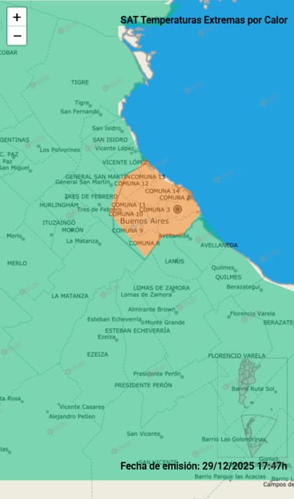 Se registran temperaturas extremas en CABA