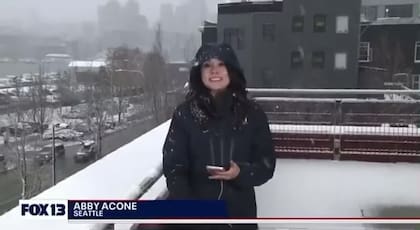 Se registraron fuertes nevadas en Seattle, Washington
