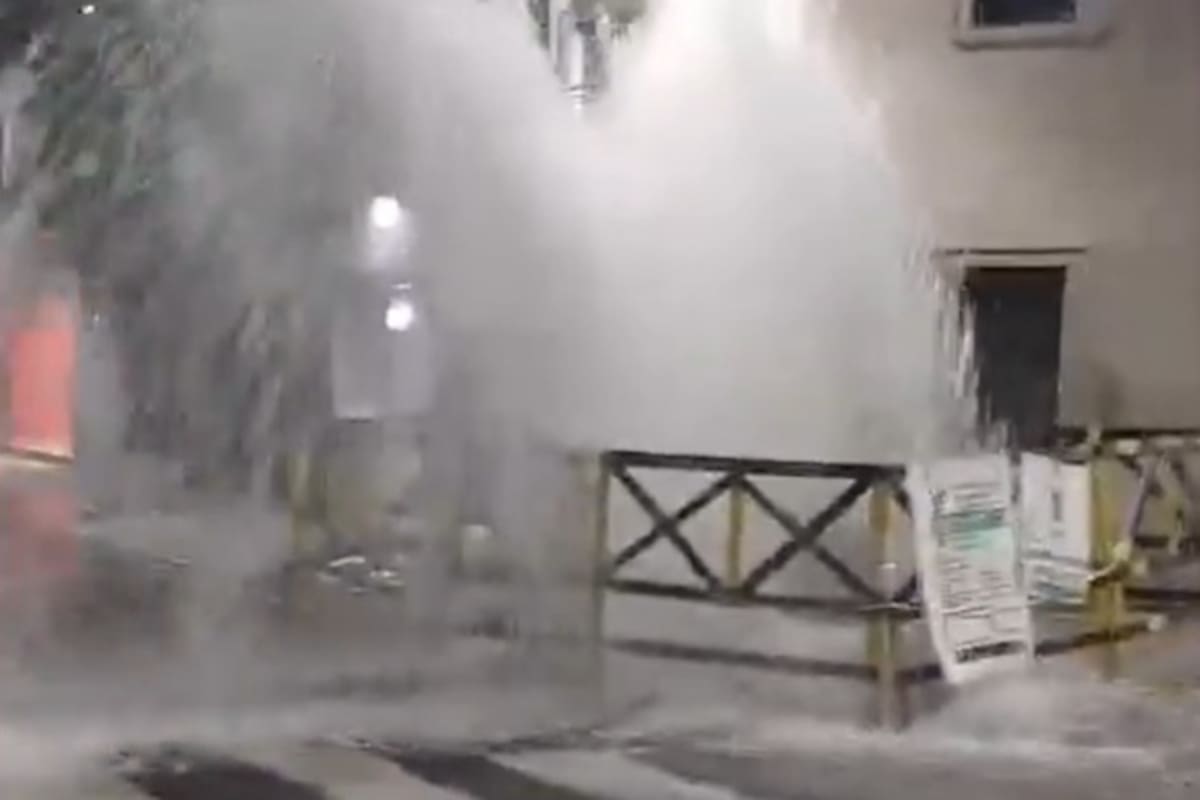 Se rompió un caño en Recoleta