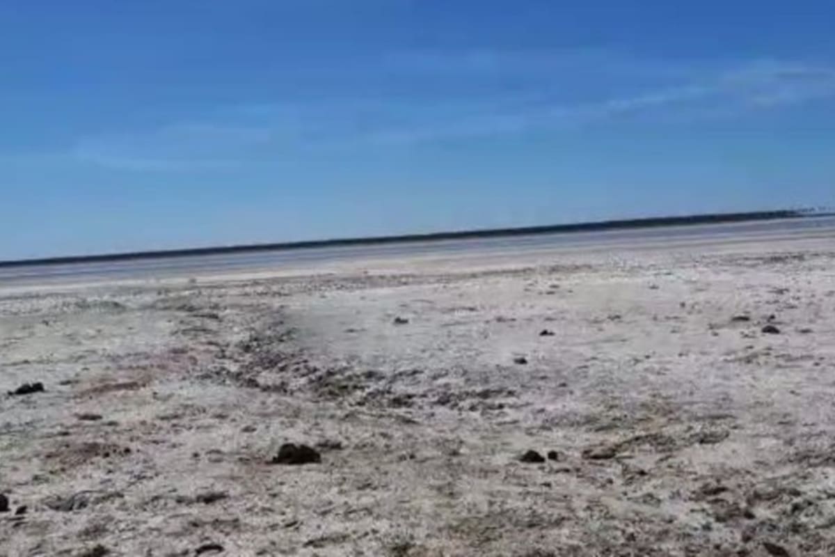 Se secó la laguna El Bonete, en Vera (Santa Fe). Foto: El Litoral