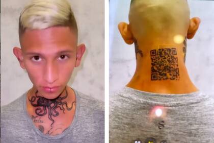 Se tatuó el código QR de su cuenta de Instagram, pero afirmó que le salió "fake" Foto: Instagram @la_liendraa