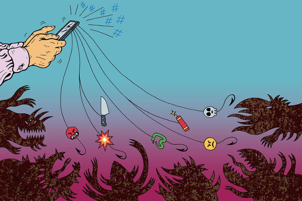 Se trata de un comportamiento online dedicado a promover mensajes de odio, hostigar y difamar.