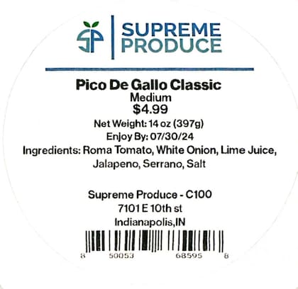 Se trata de una actualización de un retiro que anunció la FDA el pasado 26 de julio y que involucraba varios artículos de la empresa Supreme Service Solutions LLC (Imagen de la FDA)