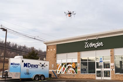 Se trata del primer uso comercial de drones para comida en el estado