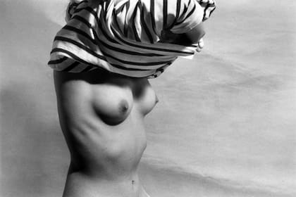 Se trata esta vez de la imagen Desnudo con punto a rayas, del prestigioso fotógrafo francés Willy Ronis