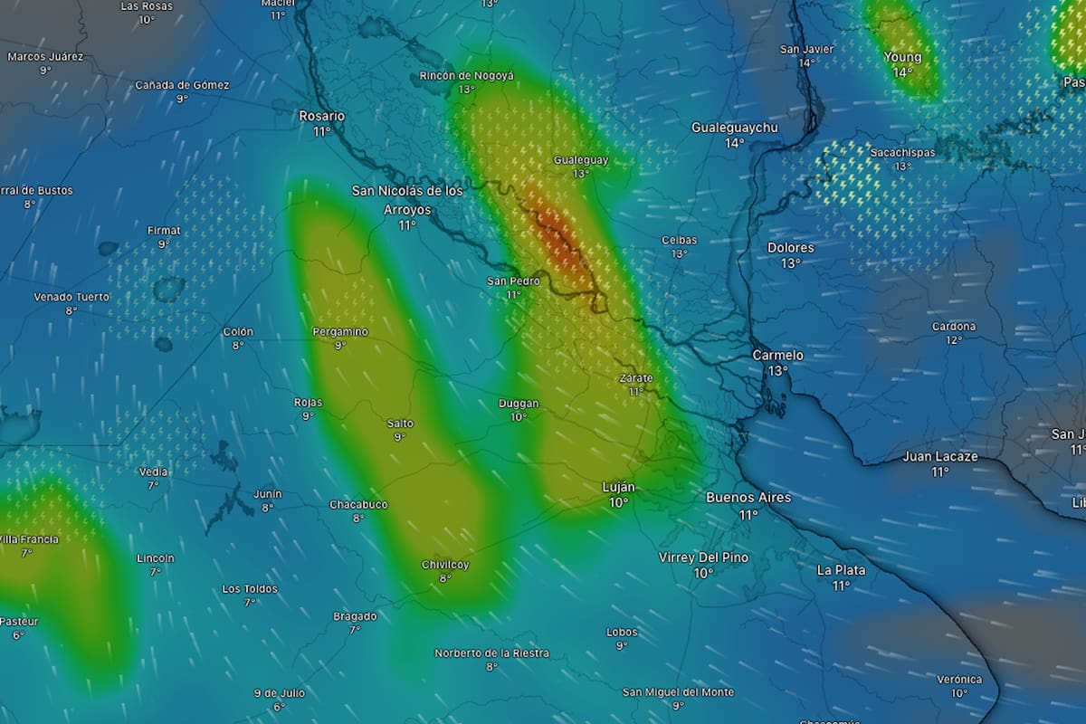Se viene la tormenta de Santa Rosa a Busnos Aires