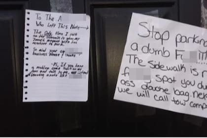 Se viralizó una pelea epistolar entre vecinos por un mal estacionamiento