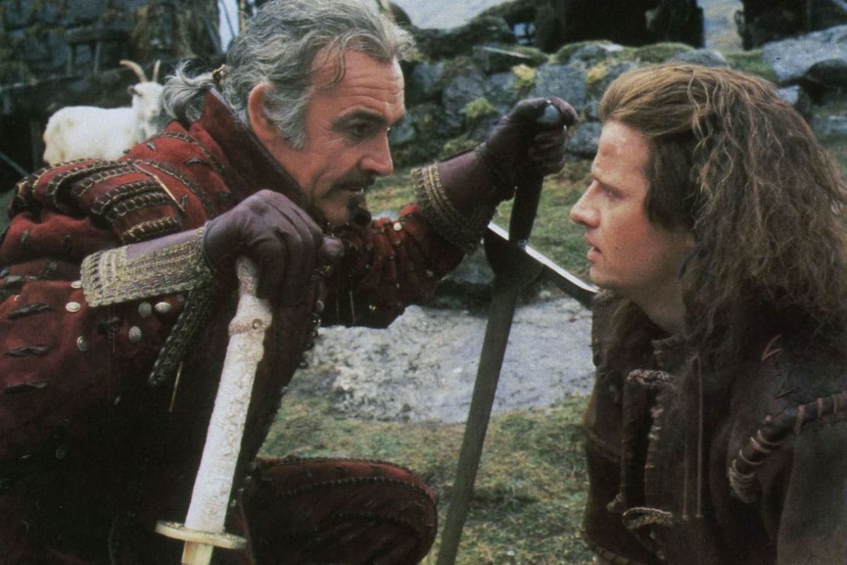 Sean Connery y Christopher Lambert en el comienzo de la historia de Highlander, 40 años atrás
