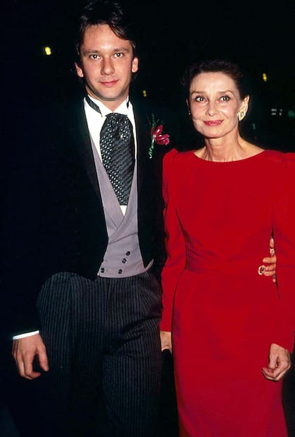 Sean Ferrer junto a su madre, Audrey Hepburn