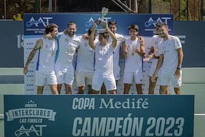 GEBA es otra vez campeón del Interclubes de tenis, con Sebastián Báez como figura