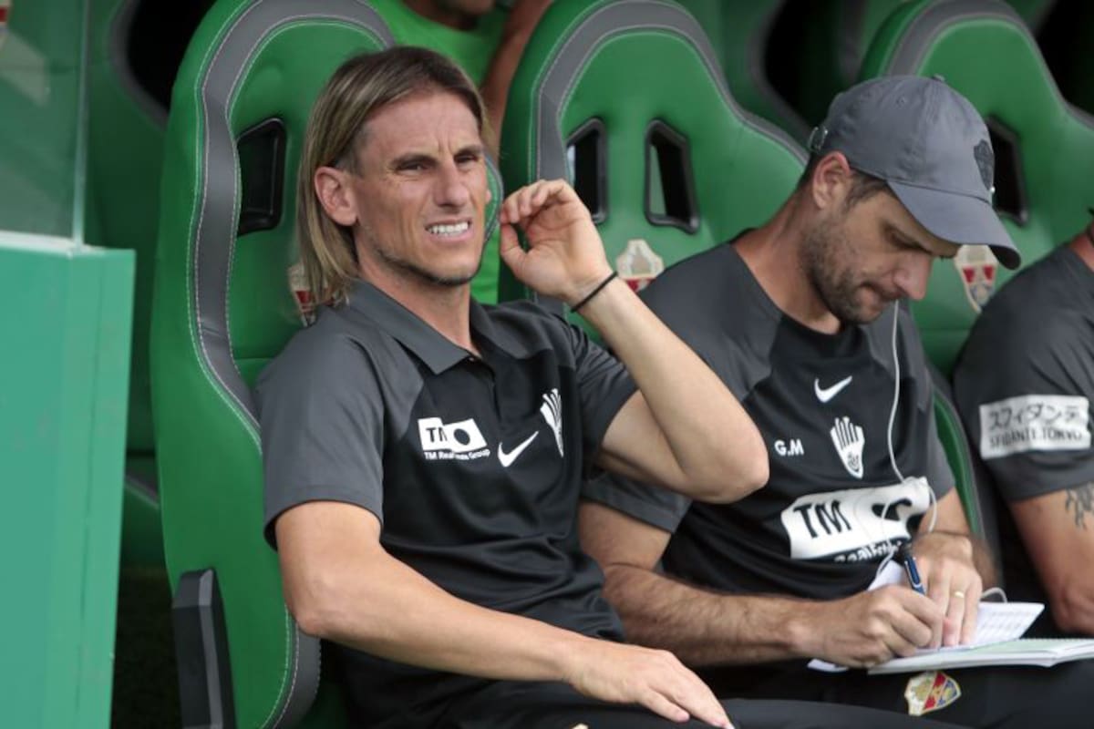 Sebastián Beccacece con Guillermo Marino, su principal colaborador en el cuerpo técnico de Elche