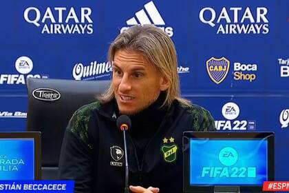 Sebastián Beccacece, fastidioso en la conferencia de prensa tras la derrota de Defensa y Justicia ante Boca